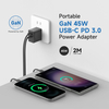 Mutiple Plug Universal GaN 45W USB Type-C PD3.0 Charger With 2 ports 1C1A 